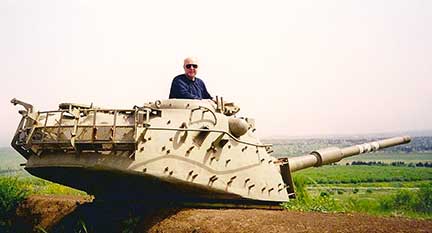 Dennis in tank on Golan Heighs