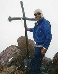Dennis at peak of Mt. Kenya