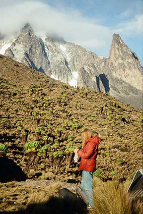 Susan on Mt. Kenya